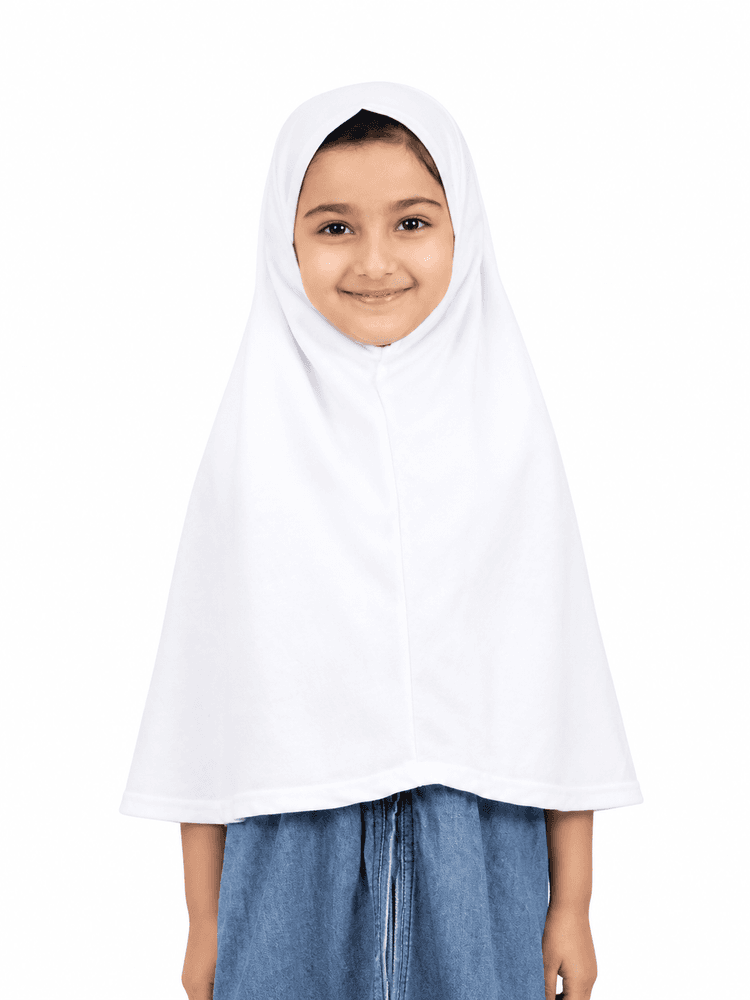 Premium Girls Ihram & Prayer Scarf — 100% Breathable Soft Cotton Jersey